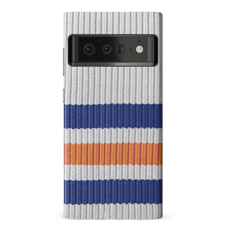 Google Pixel 6 Pro Hockey Sock Phone Case - Edmonton Oilers Away