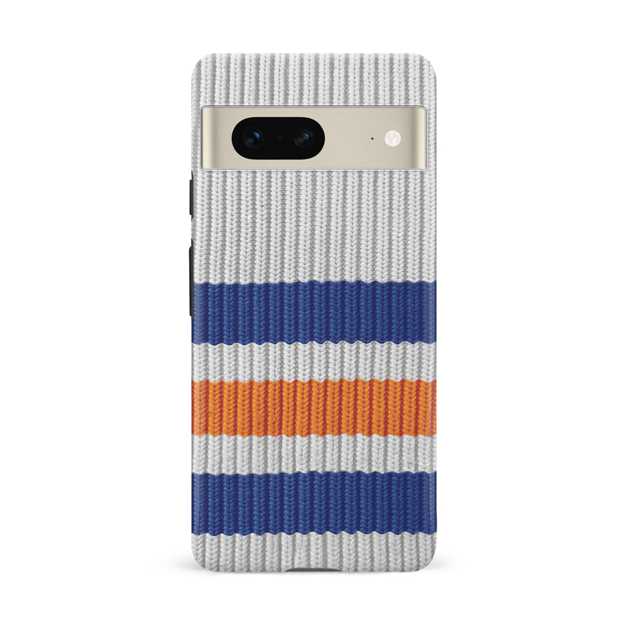 Google Pixel 7 Hockey Sock Phone Case - Edmonton Oilers Away