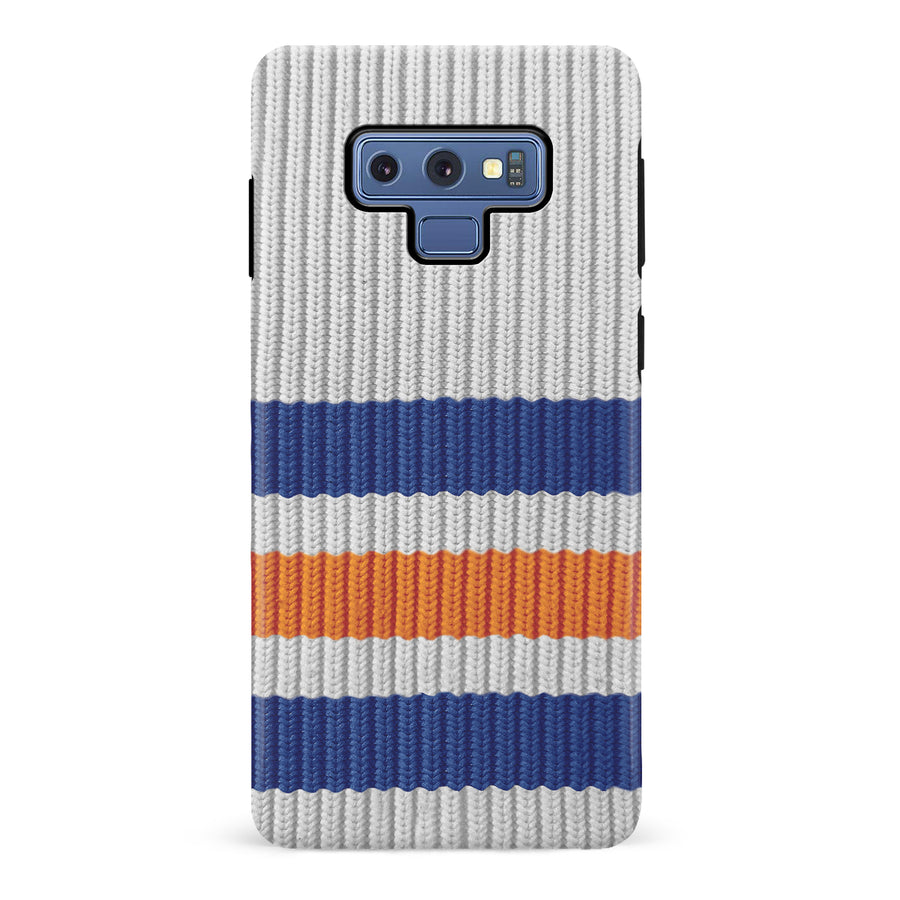 Samsung Galaxy Note 9 Hockey Sock Phone Case - Edmonton Oilers Away