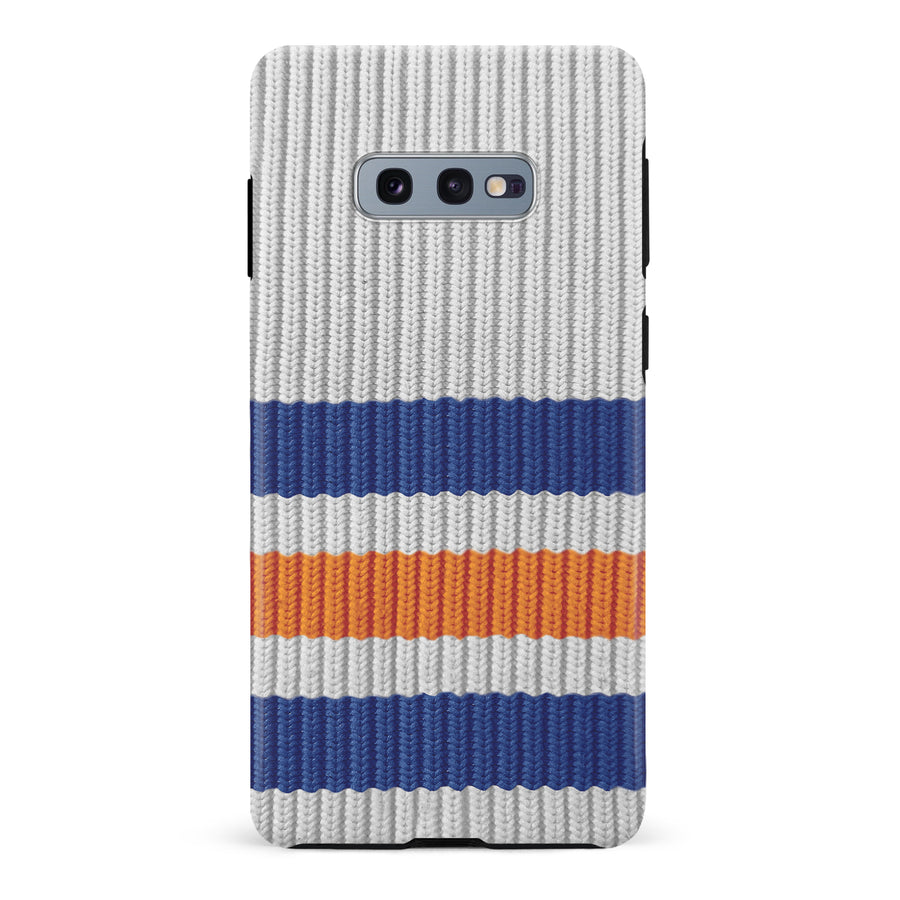 Samsung Galaxy S10e Hockey Sock Phone Case - Edmonton Oilers Away