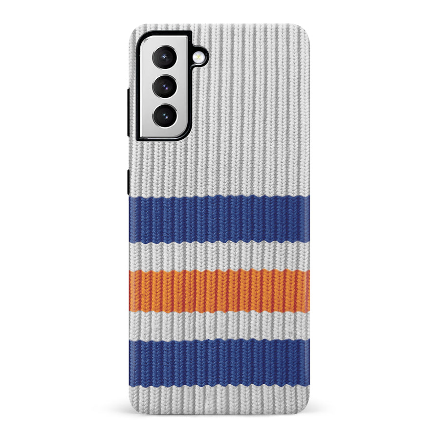 Samsung Galaxy S21 Hockey Sock Phone Case - Edmonton Oilers Away