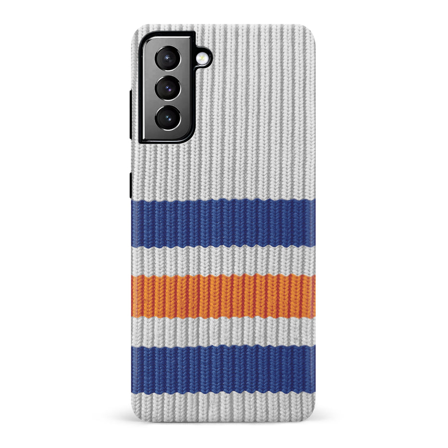 Samsung Galaxy S21 Plus Hockey Sock Phone Case - Edmonton Oilers Away