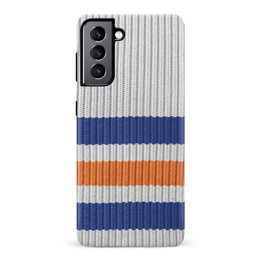 Samsung Galaxy S22 Hockey Sock Phone Case - Edmonton Oilers Away