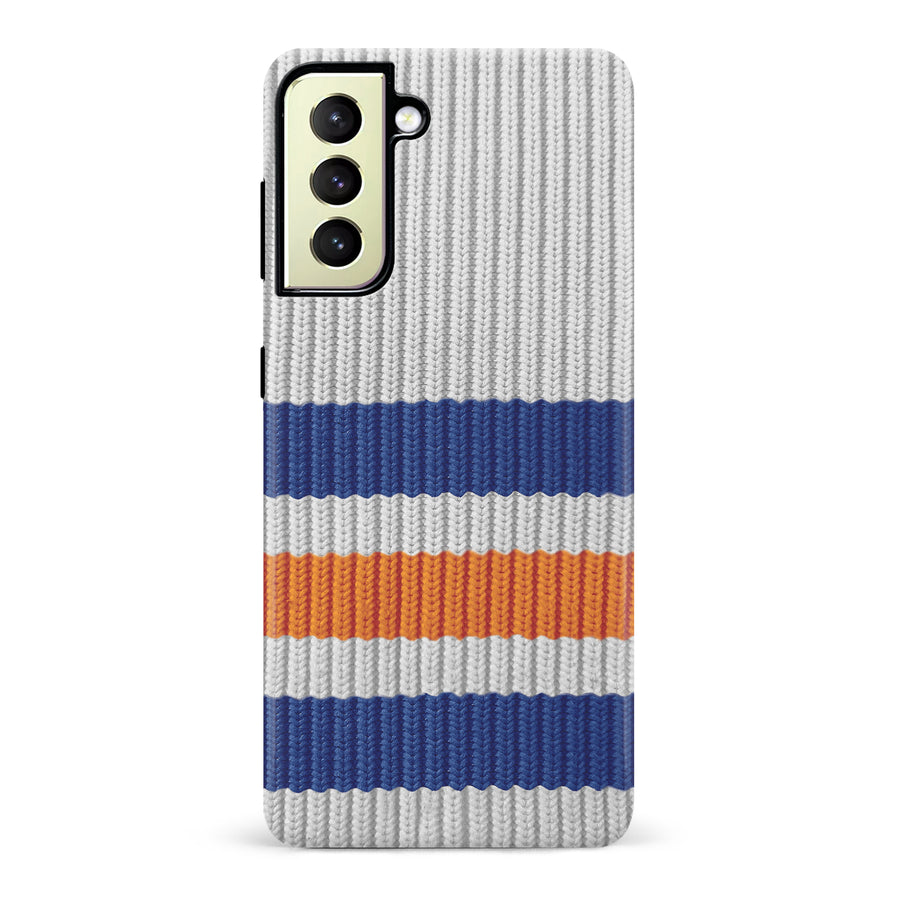 Samsung Galaxy S22 Plus Hockey Sock Phone Case - Edmonton Oilers Away