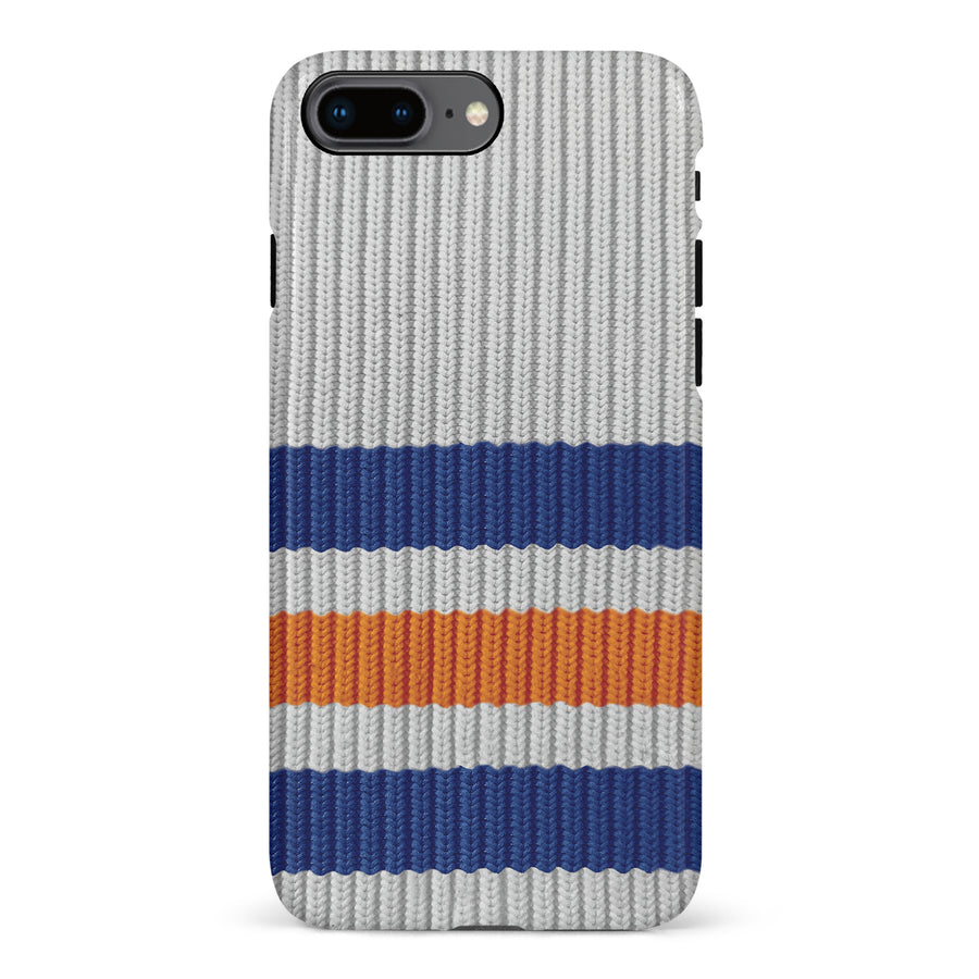 iPhone 8 Plus Hockey Sock Phone Case - Edmonton Oilers Away