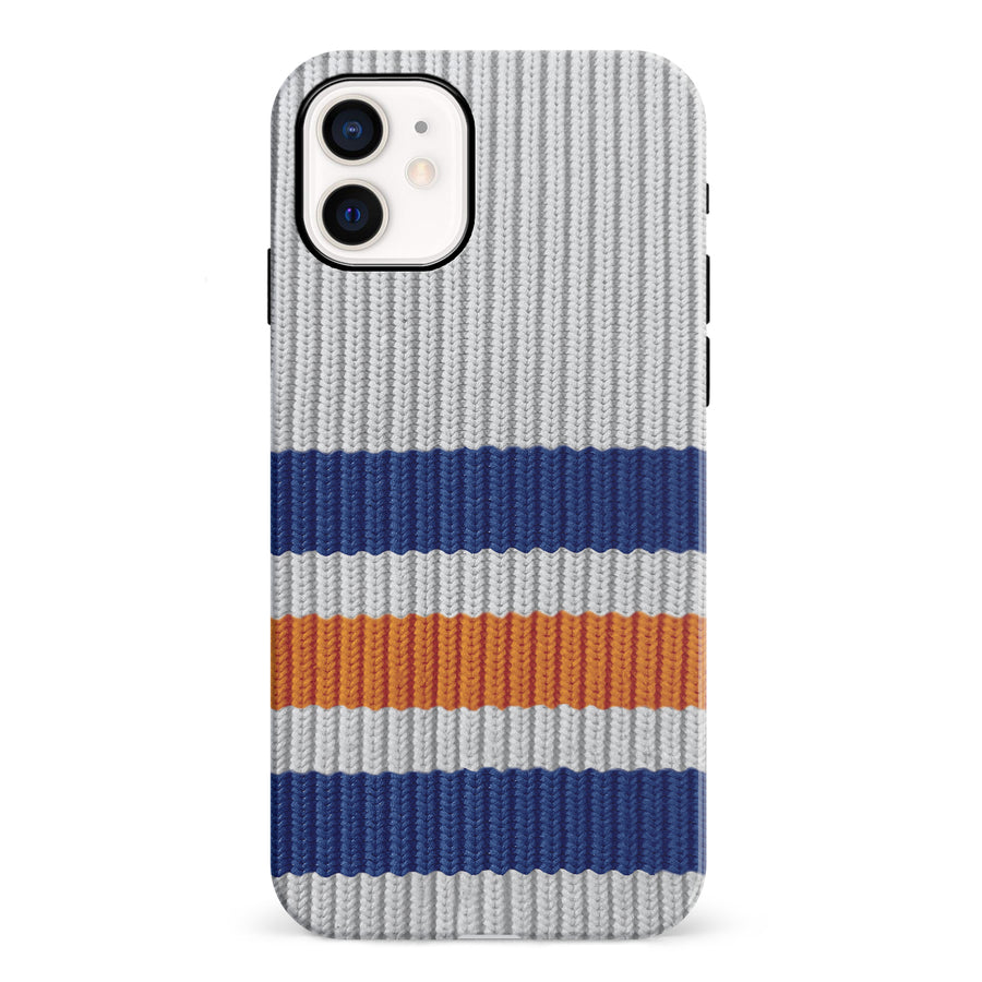 iPhone 12 Mini Hockey Sock Phone Case - Edmonton Oilers Away