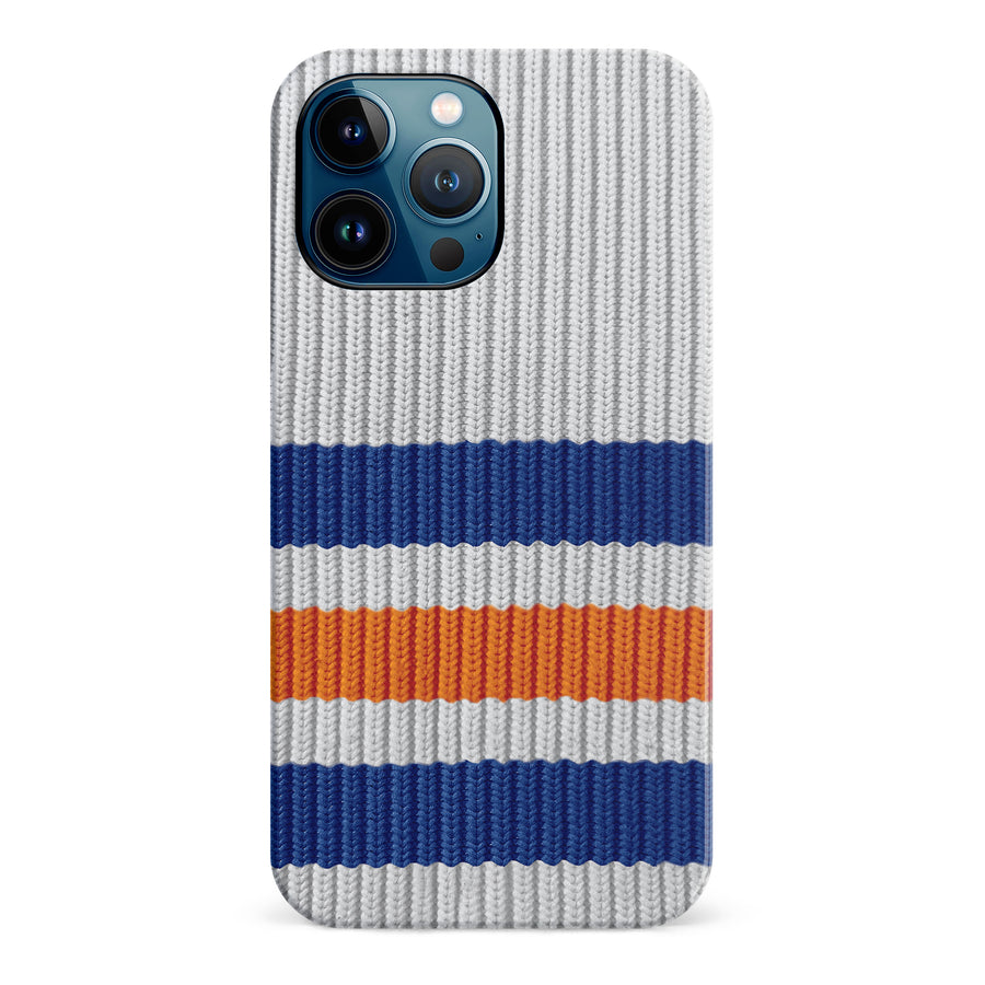 iPhone 12 Pro Max Hockey Sock Phone Case - Edmonton Oilers Away