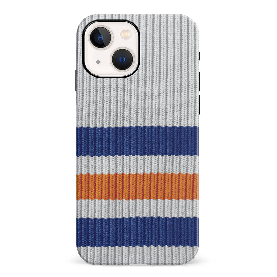 iPhone 13 Hockey Sock Phone Case - Edmonton Oilers Away