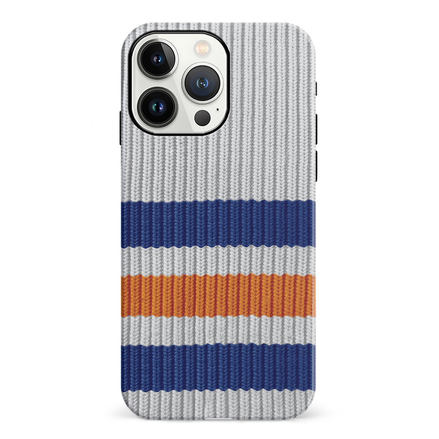 iPhone 13 Pro Hockey Sock Phone Case - Edmonton Oilers Away