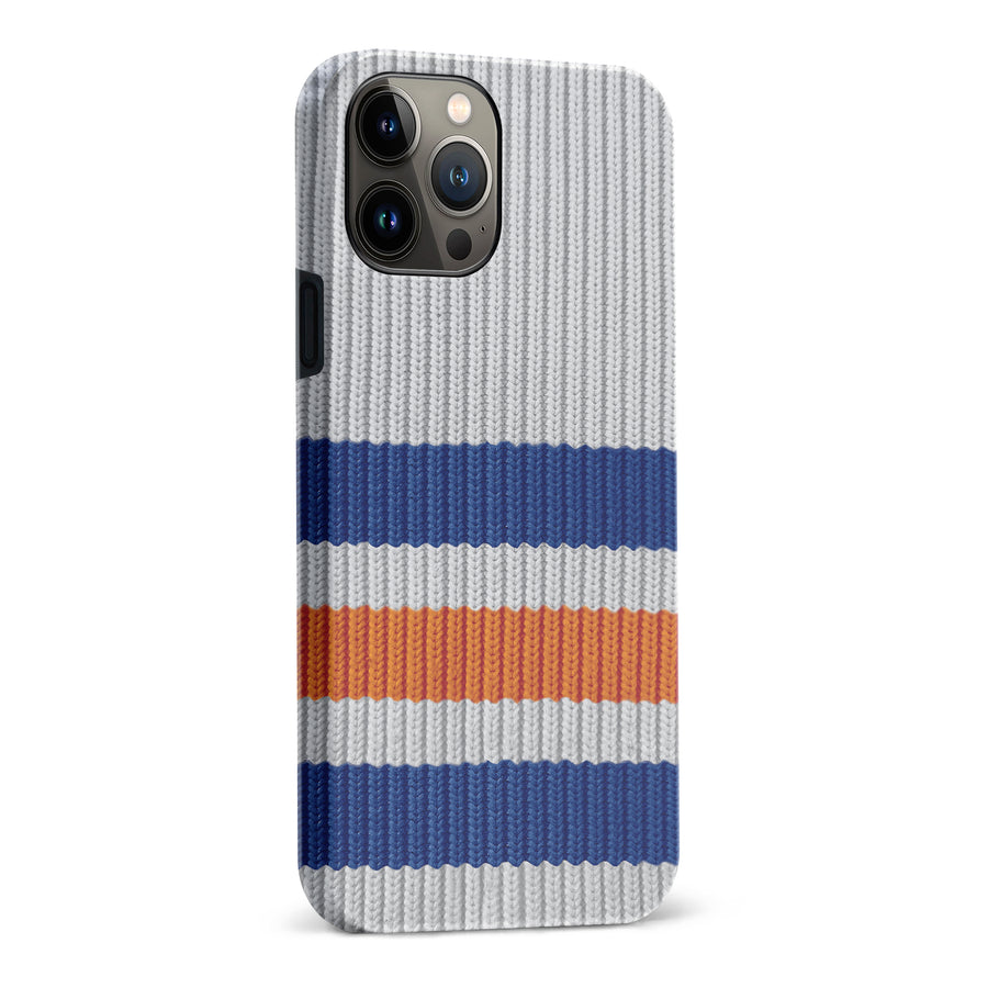iPhone 13 Pro Max Hockey Sock Phone Case - Edmonton Oilers Away