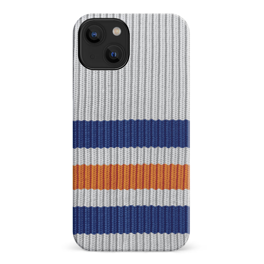 iPhone 14 Hockey Sock Phone Case - Edmonton Oilers Away