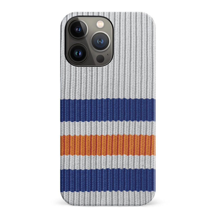 iPhone 14 Pro Hockey Sock Phone Case - Edmonton Oilers Away