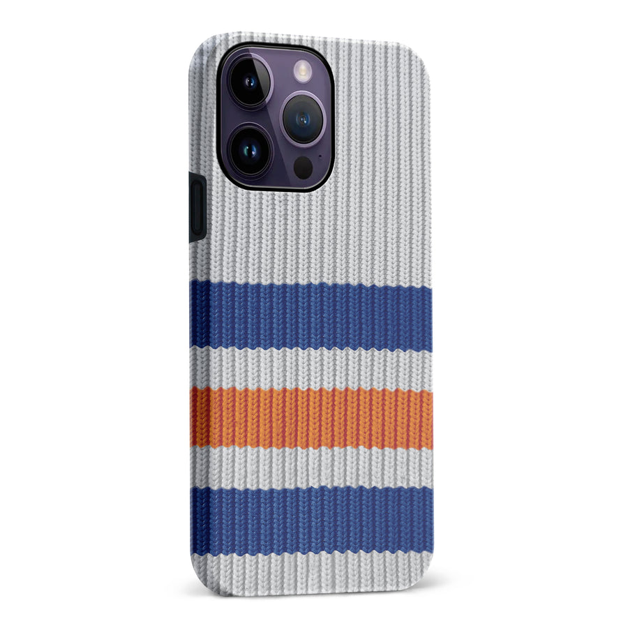 iPhone 14 Pro Max Hockey Sock Phone Case - Edmonton Oilers Away