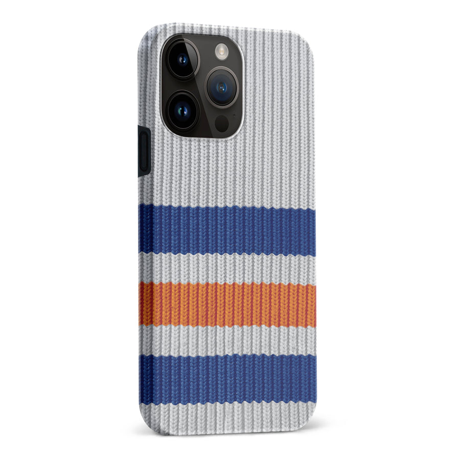 iPhone 15 Pro Max Hockey Sock Phone Case - Edmonton Oilers Away