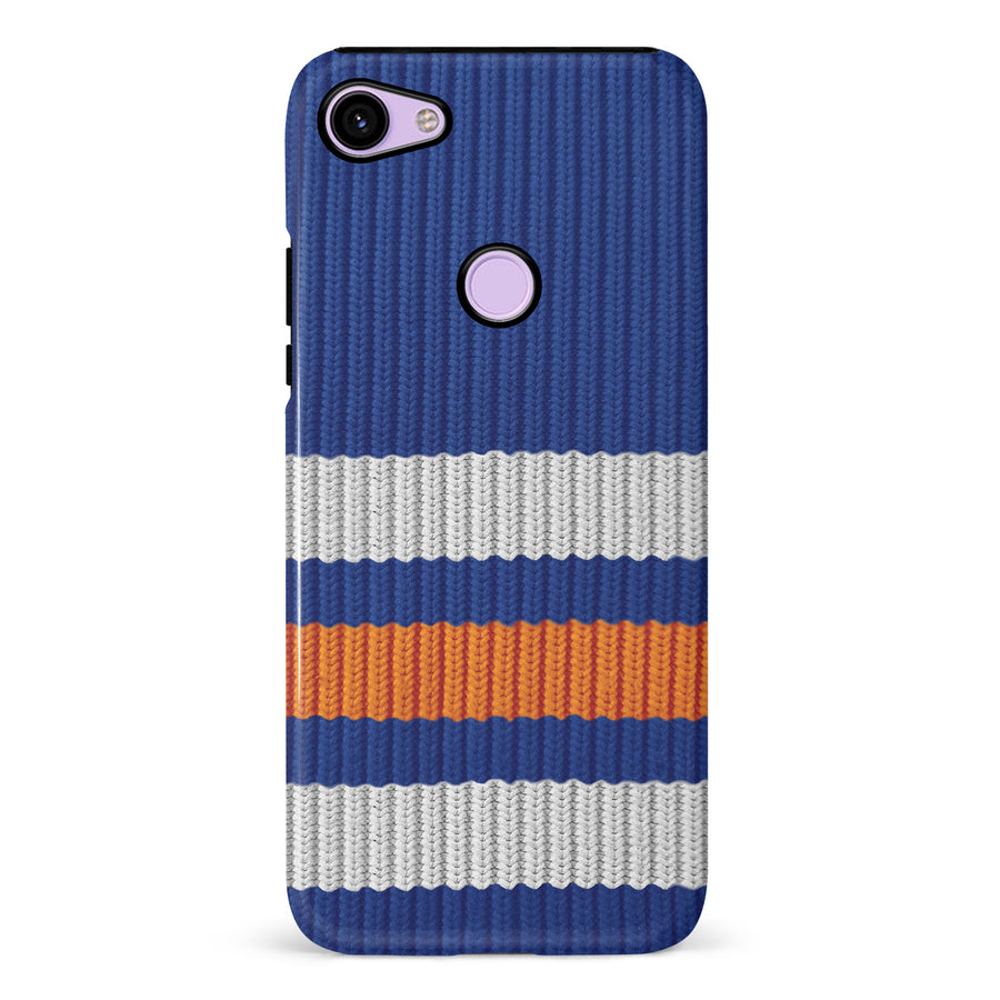Google Pixel 3 Hockey Sock Phone Case - Edmonton Oilers Home
