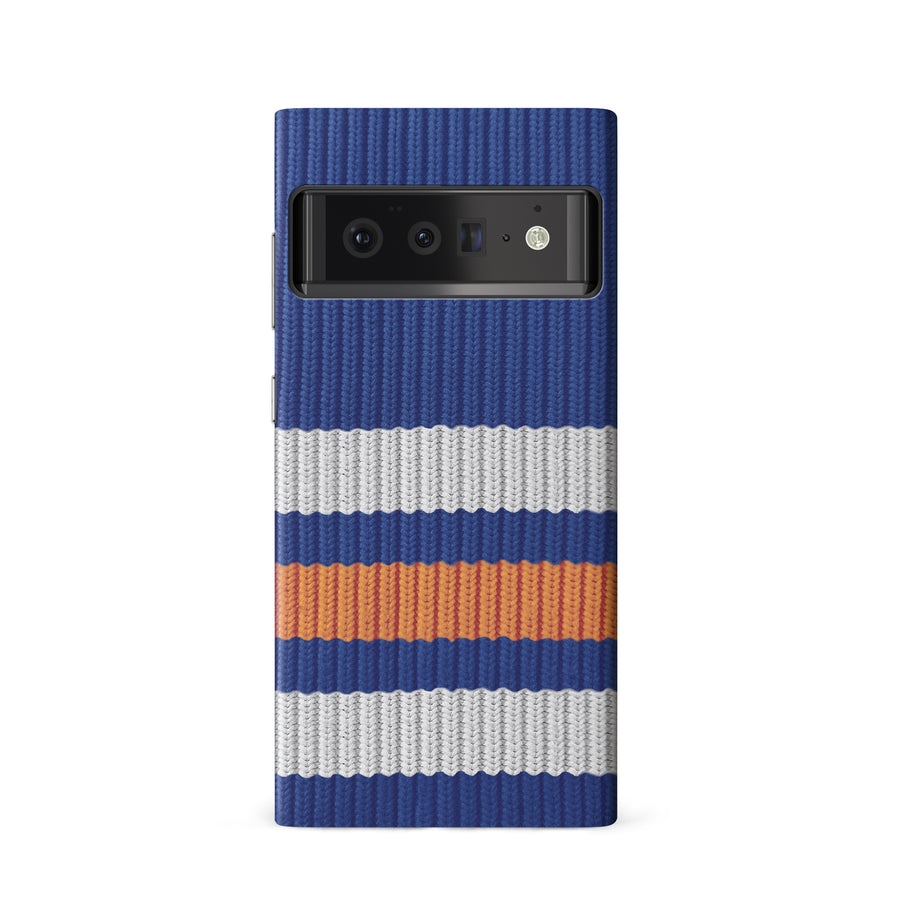 Google Pixel 6 Hockey Sock Phone Case - Edmonton Oilers Home