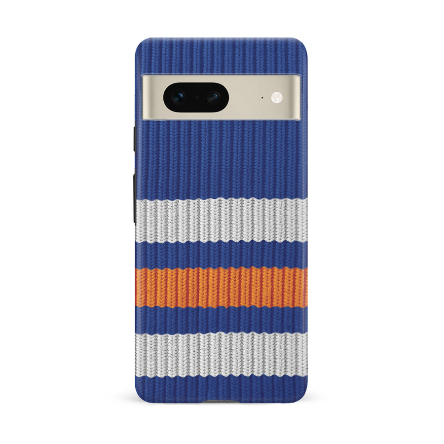 Google Pixel 7 Hockey Sock Phone Case - Edmonton Oilers Home