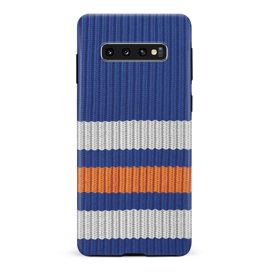 Samsung Galaxy S10 Hockey Sock Phone Case - Edmonton Oilers Home