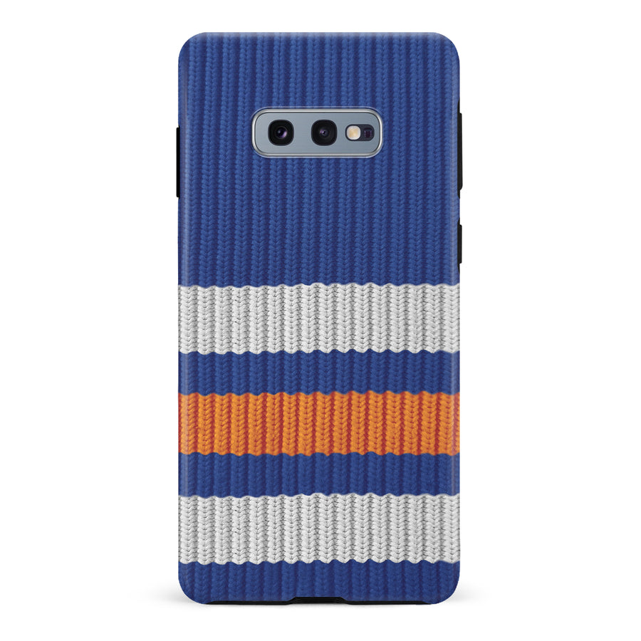 Samsung Galaxy S10e Hockey Sock Phone Case - Edmonton Oilers Home