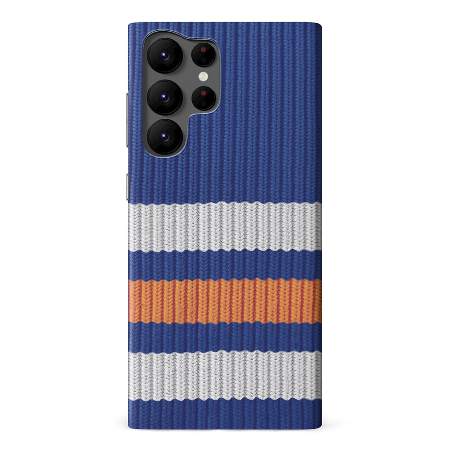 Samsung Galaxy S22 Ultra Hockey Sock Phone Case - Edmonton Oilers Home