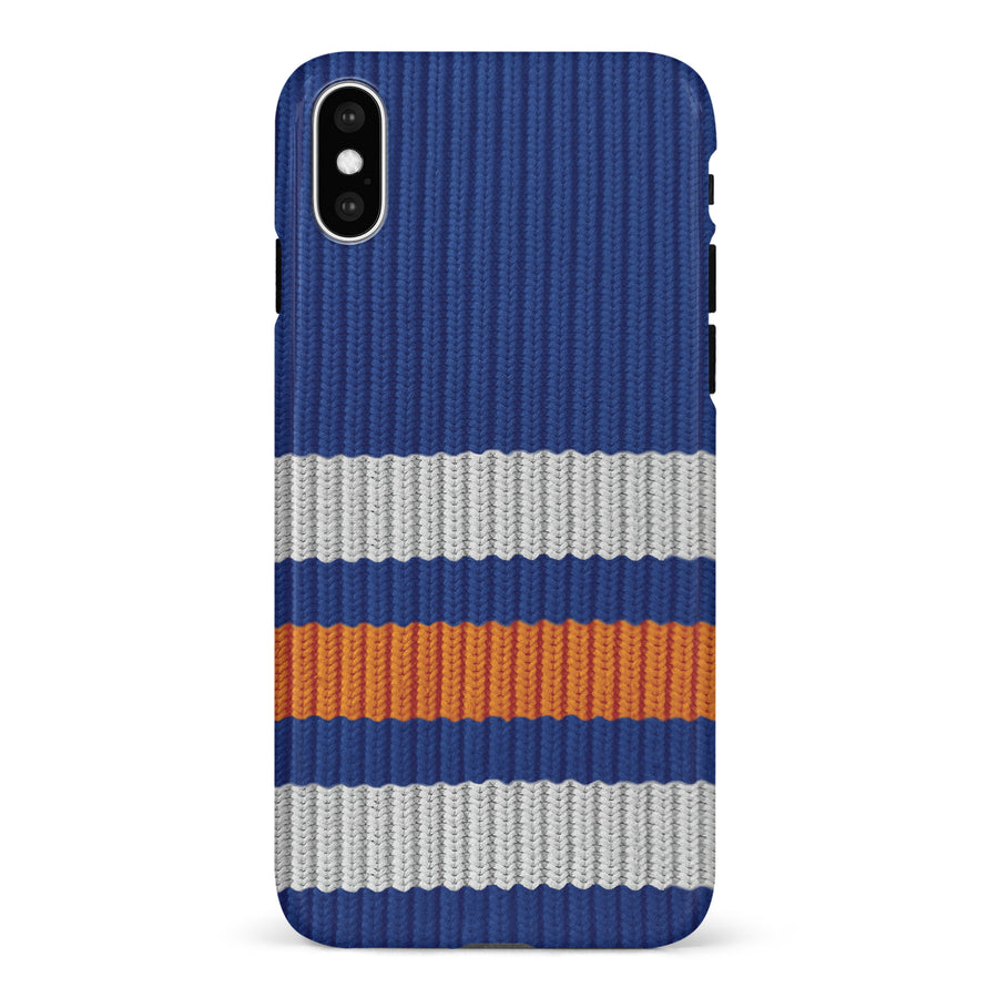iPhone X/XS Hockey Sock Phone Case - Edmonton Oilers Home