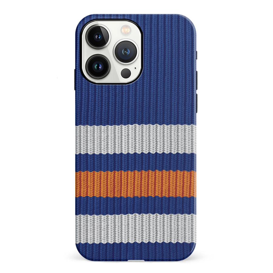 iPhone 13 Pro Hockey Sock Phone Case - Edmonton Oilers Home