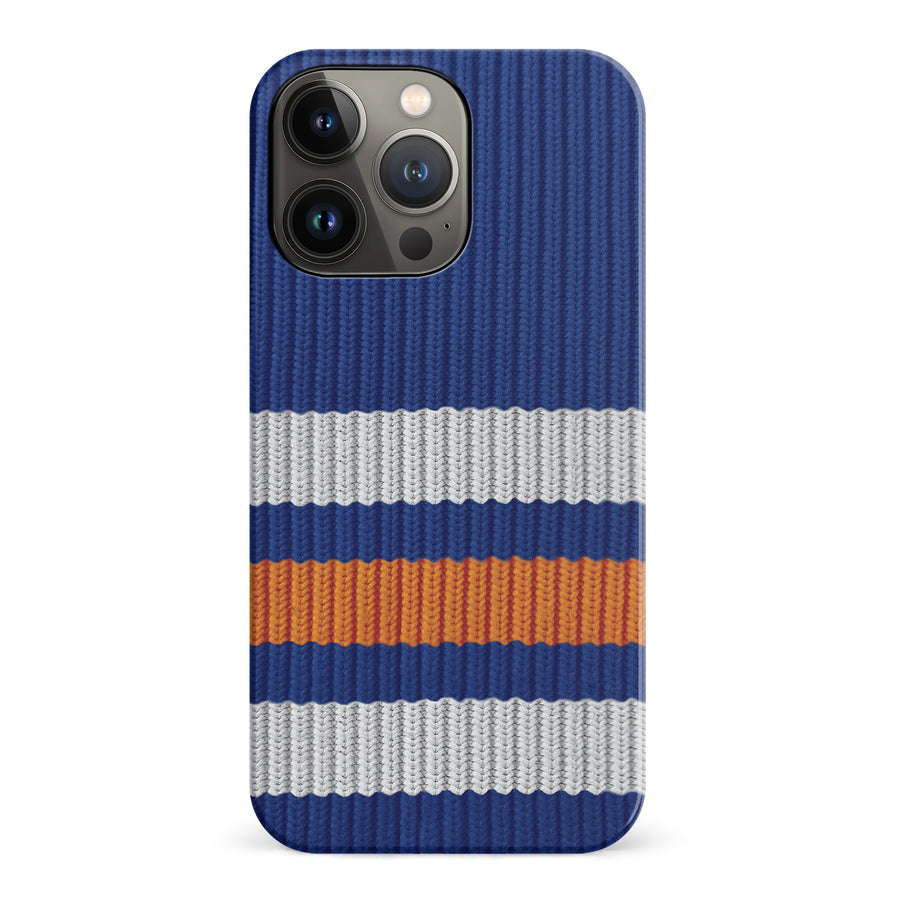 iPhone 14 Pro Hockey Sock Phone Case - Edmonton Oilers Home