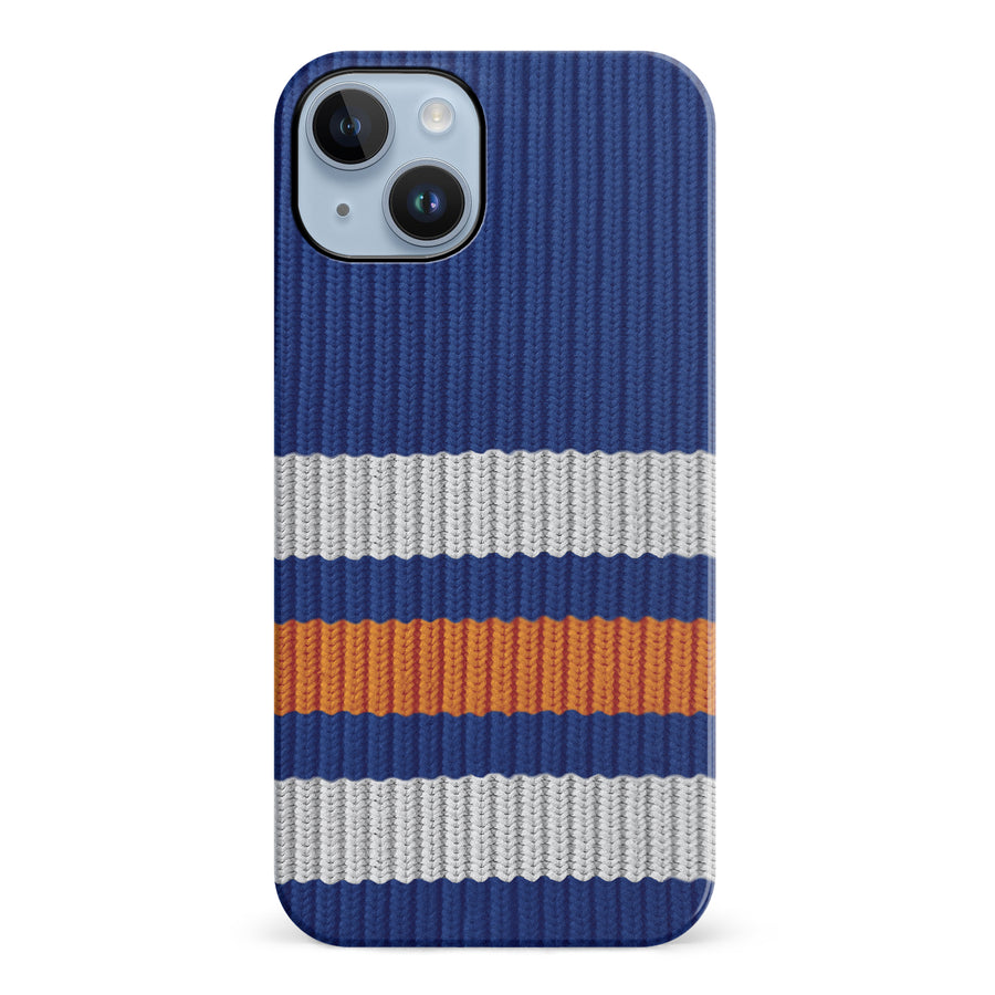 iPhone 14 Plus Hockey Sock Phone Case - Edmonton Oilers Home