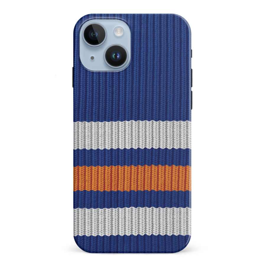 iPhone 15 Hockey Sock Phone Case - Edmonton Oilers Home