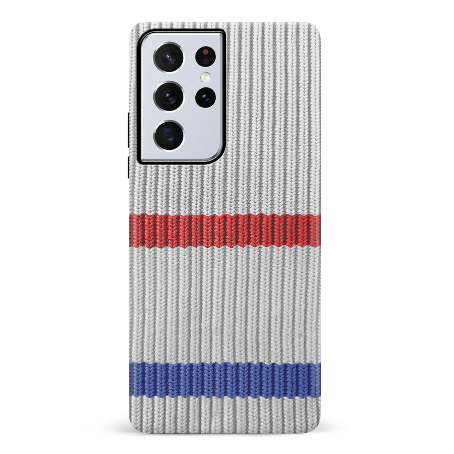 Samsung Galaxy S21 Ultra Hockey Sock Phone Case - Montreal Canadiens Away