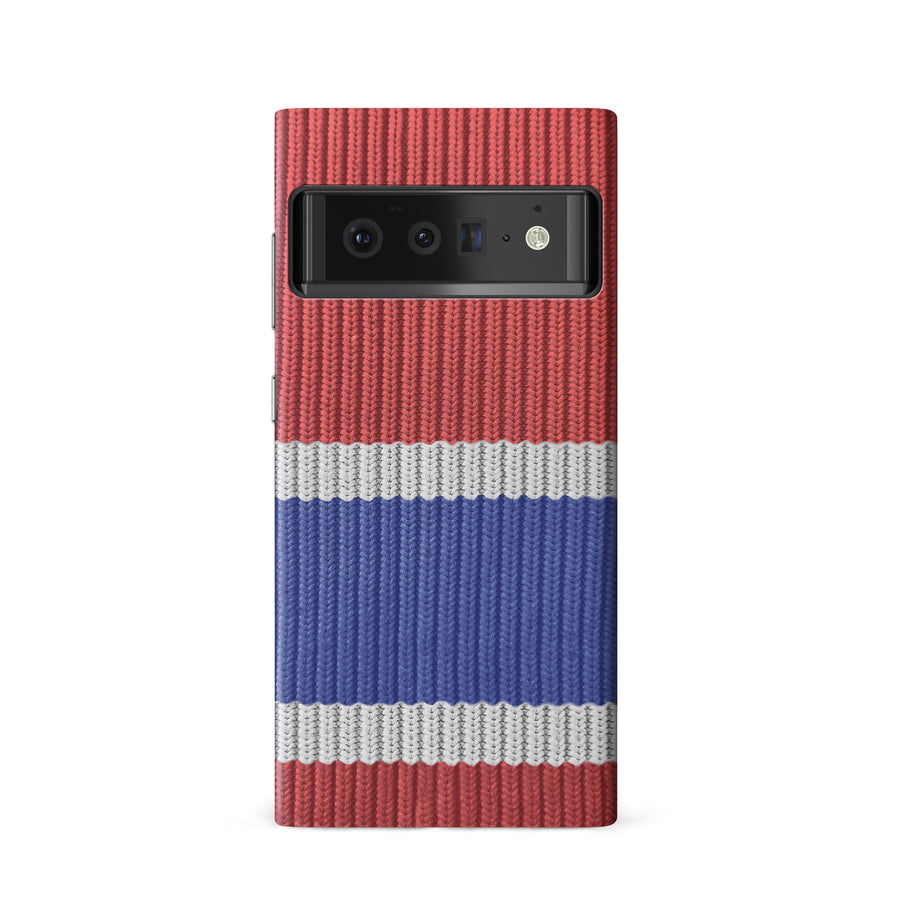 Google Pixel 6 Hockey Sock Phone Case - Montreal Canadiens Home