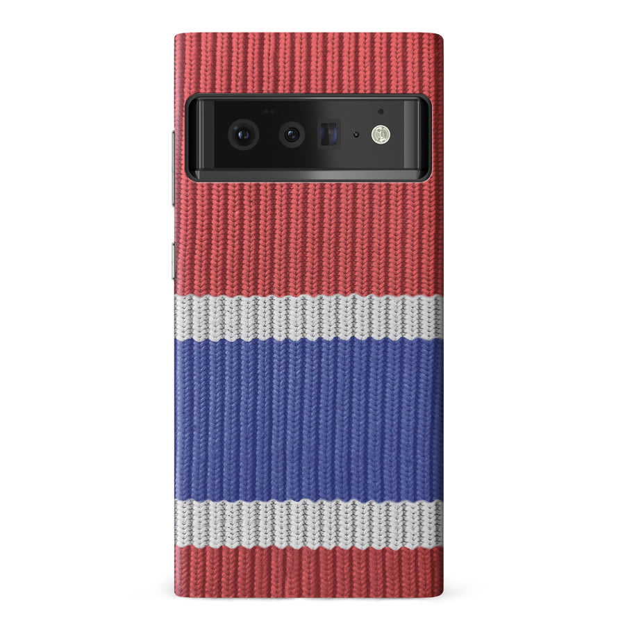 Google Pixel 6 Pro Hockey Sock Phone Case - Montreal Canadiens Home