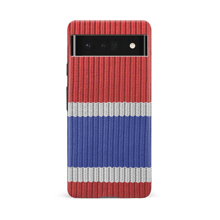 Google Pixel 6A Hockey Sock Phone Case - Montreal Canadiens Home