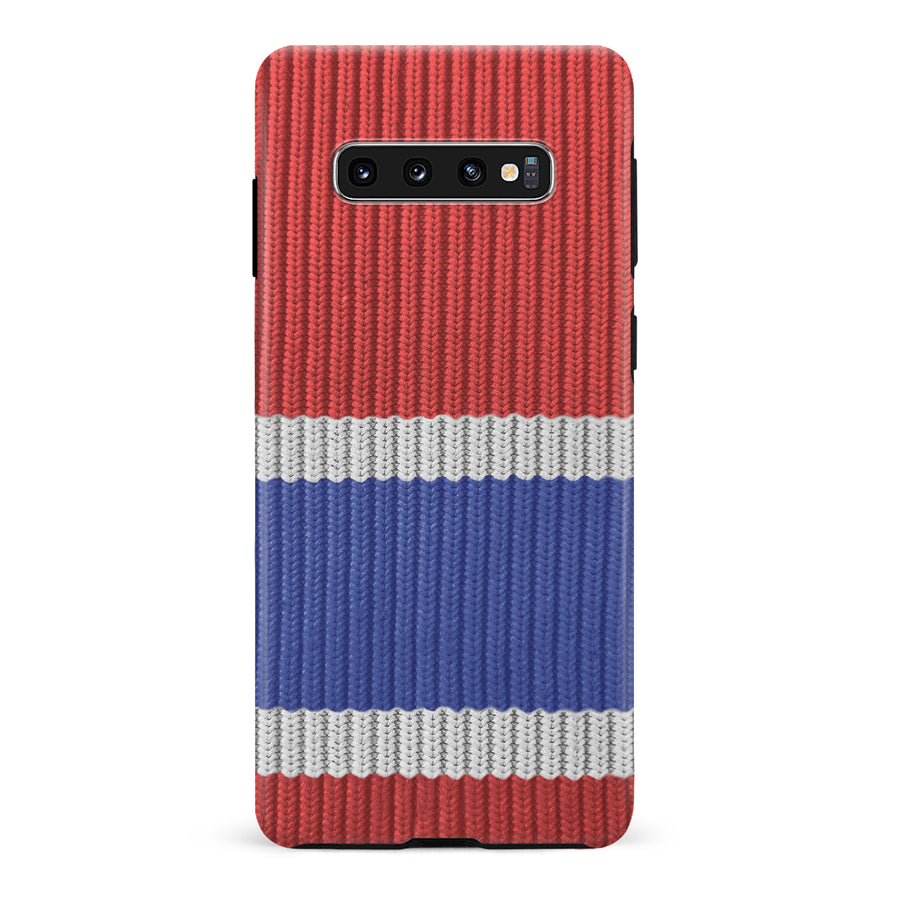 Samsung Galaxy S10 Hockey Sock Phone Case - Montreal Canadiens Home