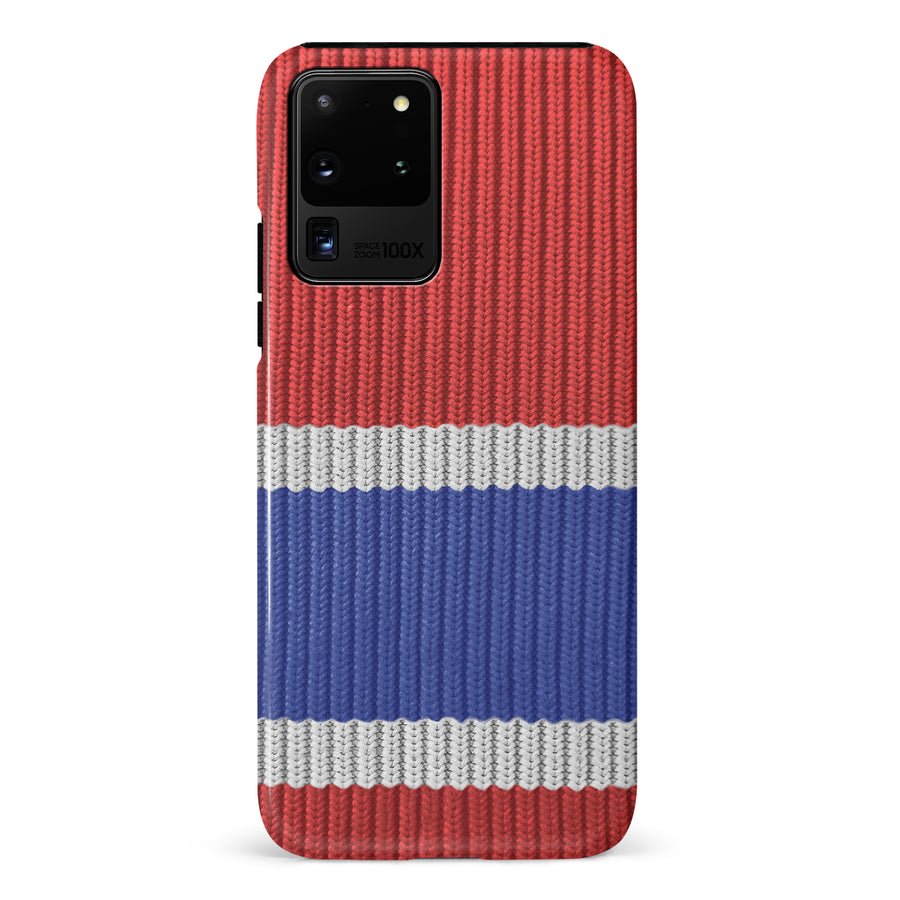 Samsung Galaxy S20 Ultra Hockey Sock Phone Case - Montreal Canadiens Home