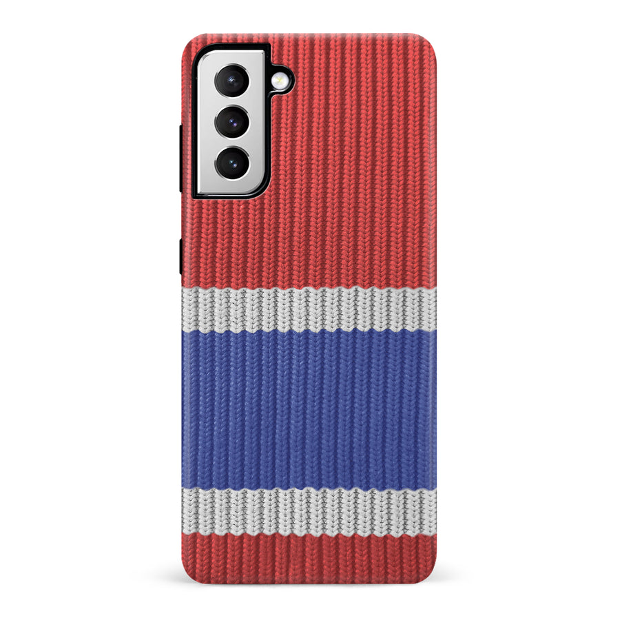 Samsung Galaxy S21 Hockey Sock Phone Case - Montreal Canadiens Home