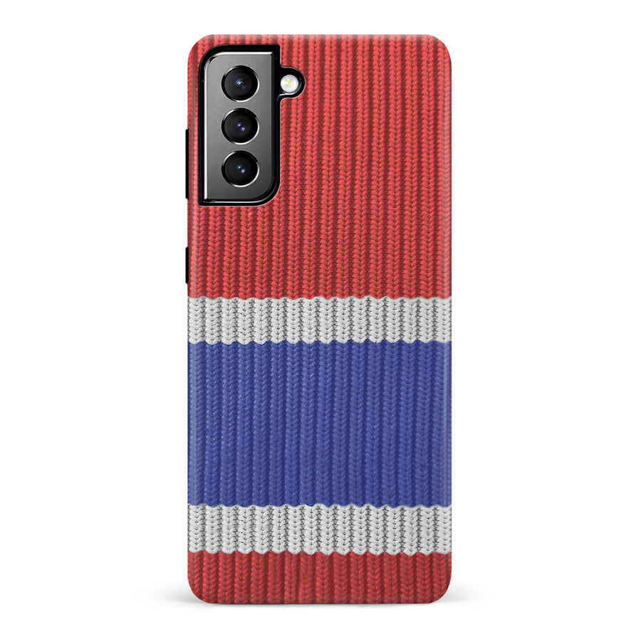 Samsung Galaxy S21 Plus Hockey Sock Phone Case - Montreal Canadiens Home