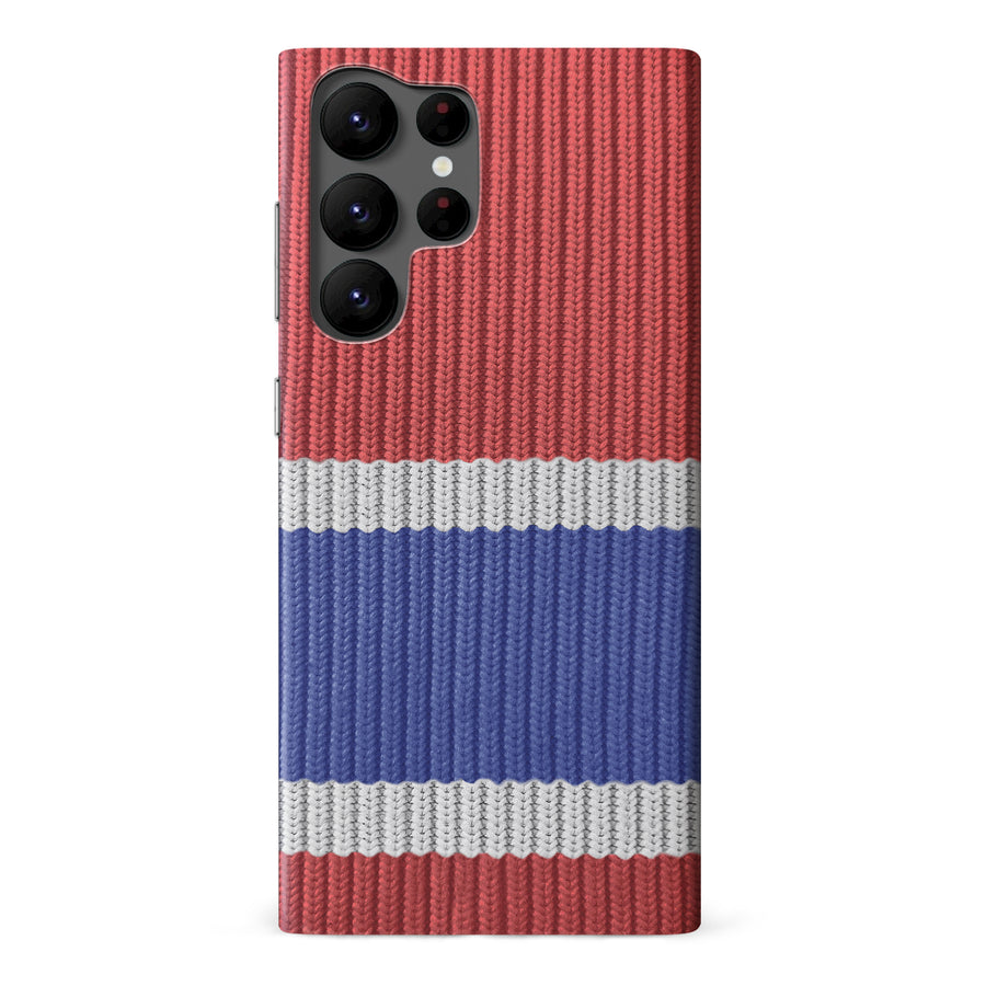 Samsung Galaxy S22 Ultra Hockey Sock Phone Case - Montreal Canadiens Home