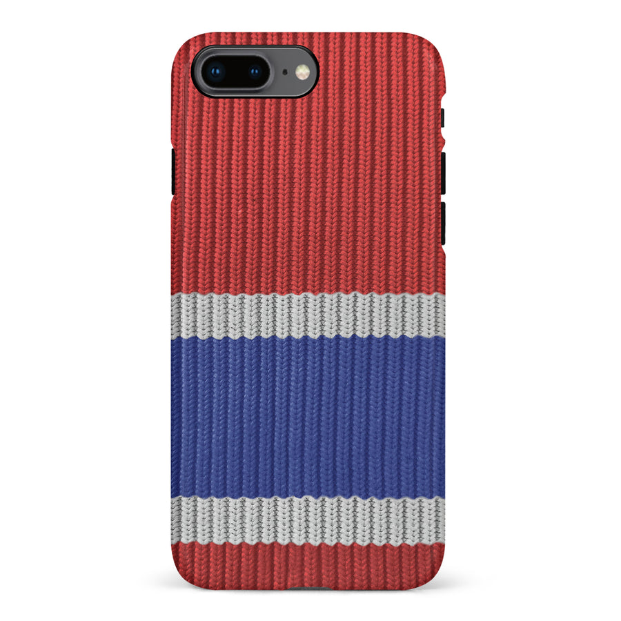 iPhone 8 Plus Hockey Sock Phone Case - Montreal Canadiens Home