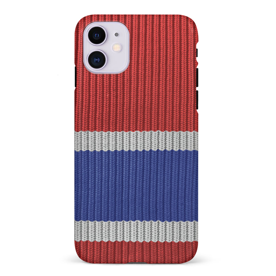 iPhone 11 Hockey Sock Phone Case - Montreal Canadiens Home