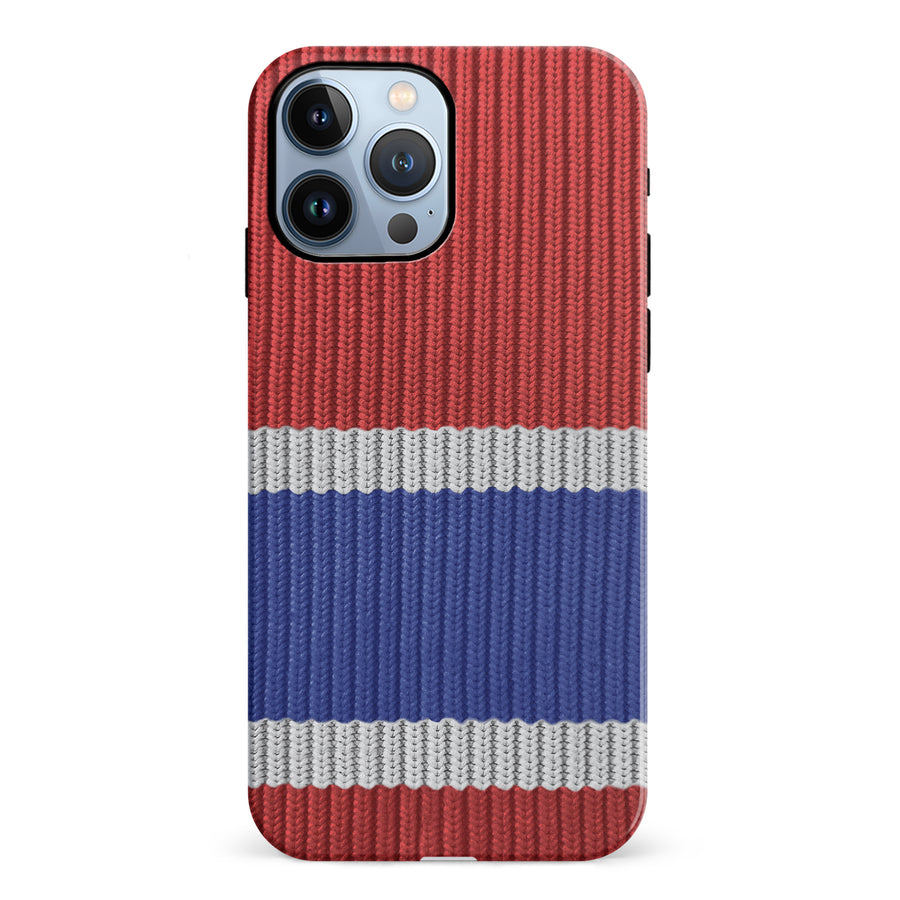 iPhone 12 Pro Hockey Sock Phone Case - Montreal Canadiens Home
