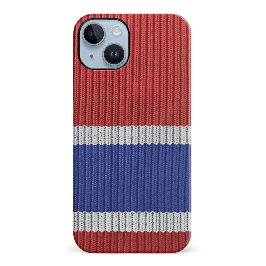 iPhone 14 Plus Hockey Sock Phone Case - Montreal Canadiens Home