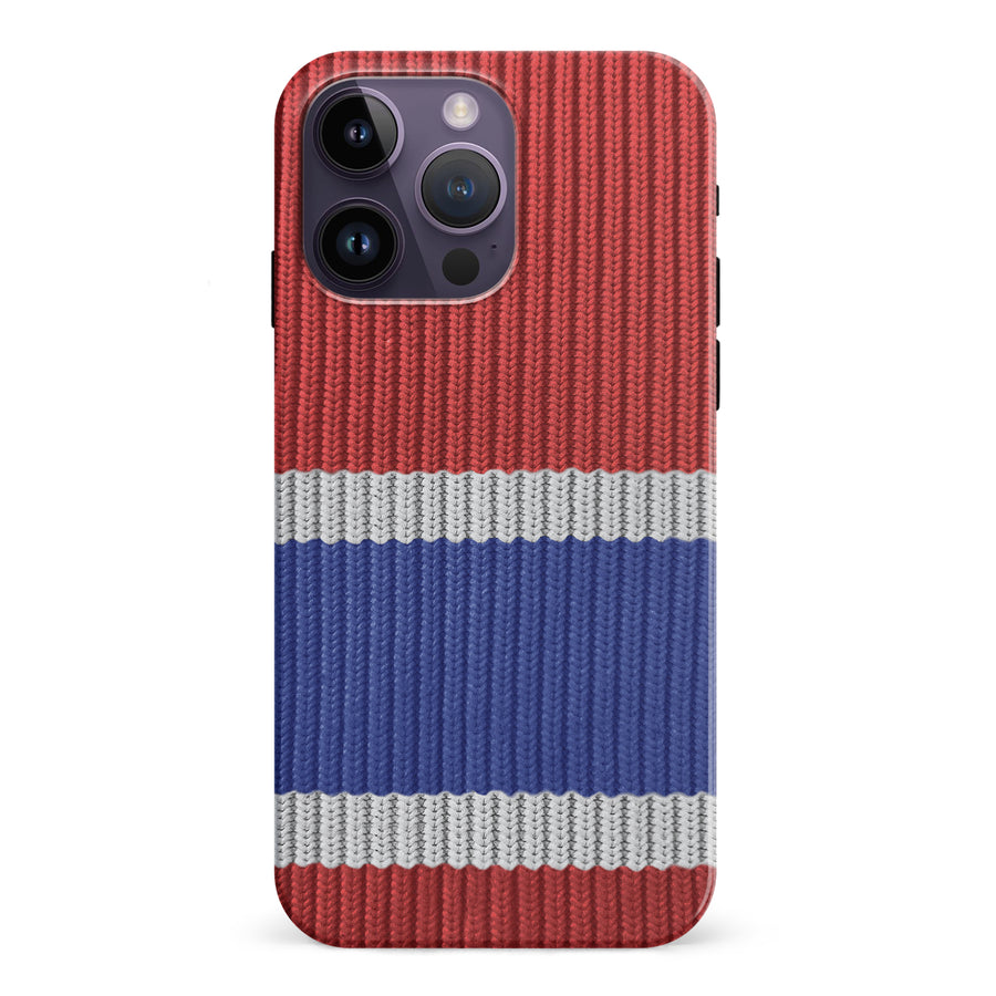 iPhone 15 Pro Hockey Sock Phone Case - Montreal Canadiens Home