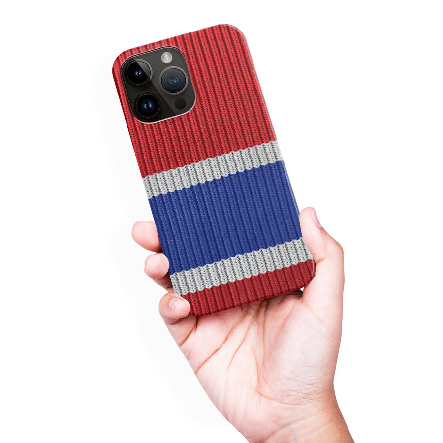 iPhone 15 Pro Max Hockey Sock Phone Case - Montreal Canadiens Home
