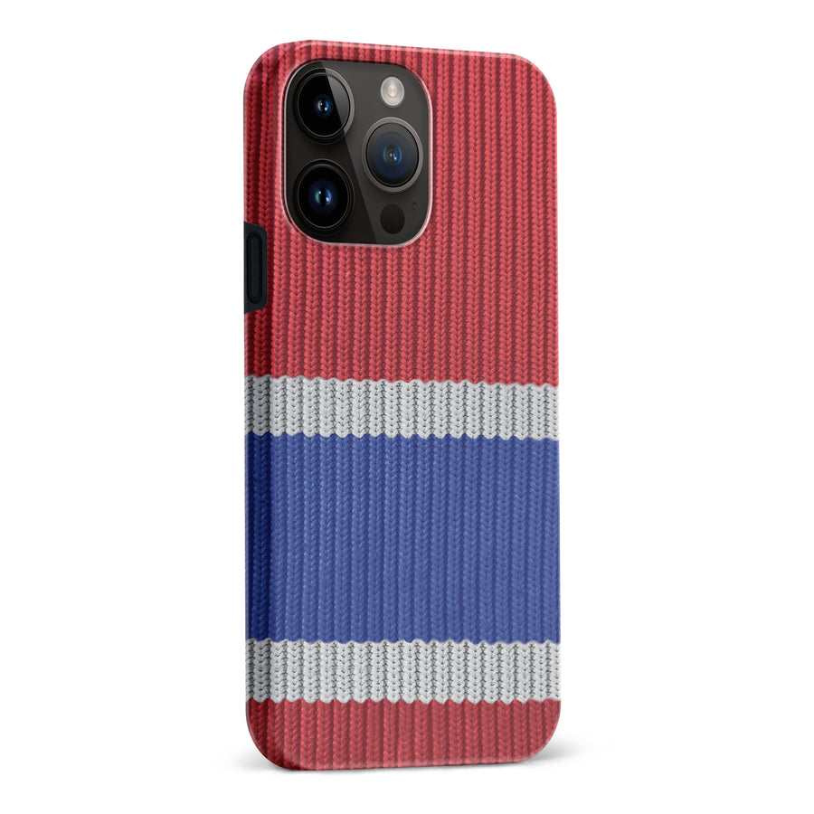 iPhone 15 Pro Max Hockey Sock Phone Case - Montreal Canadiens Home