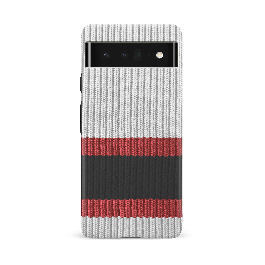 Google Pixel 6A Hockey Sock Phone Case - Ottawa Senators Away