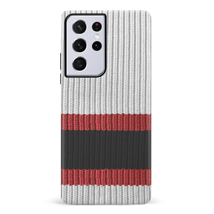 Samsung Galaxy S21 Ultra Hockey Sock Phone Case - Ottawa Senators Away