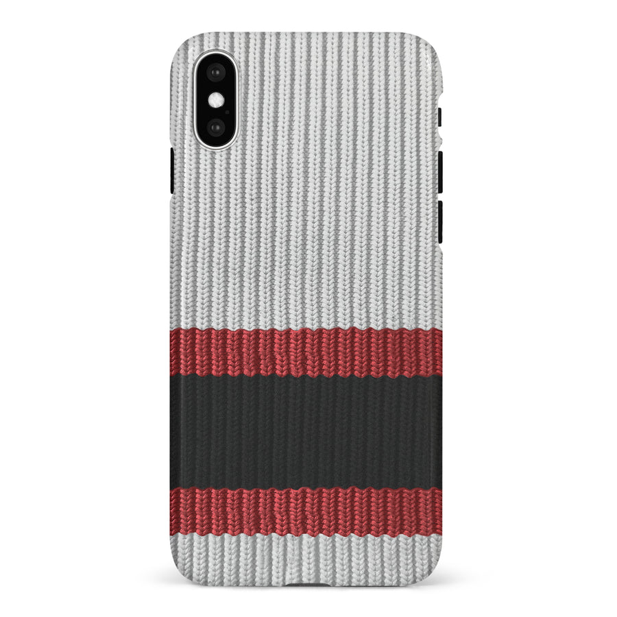 iPhone X/XS Hockey Sock Phone Case - Ottawa Senators Away
