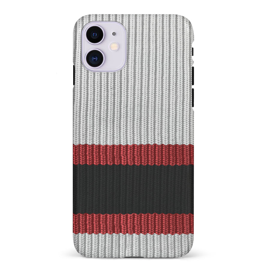 iPhone 11 Hockey Sock Phone Case - Ottawa Senators Away