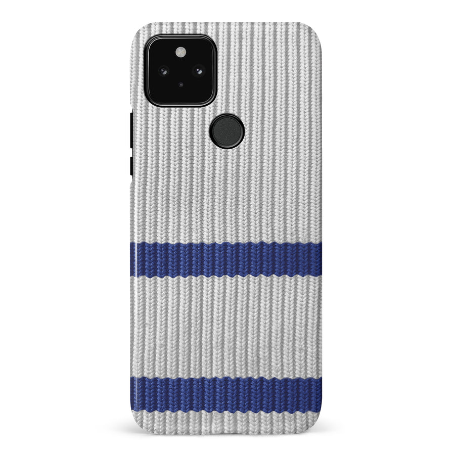 Google Pixel 5 Hockey Sock Phone Case - Toronto Maple Leafs Away